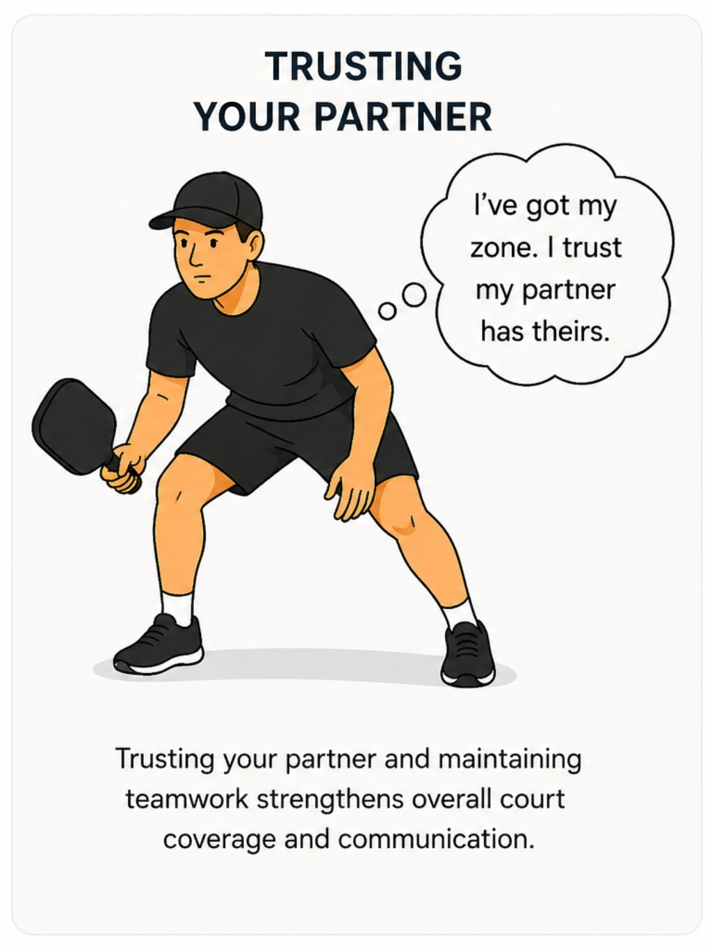 Trusting Your Partner pickleball strategy diagram