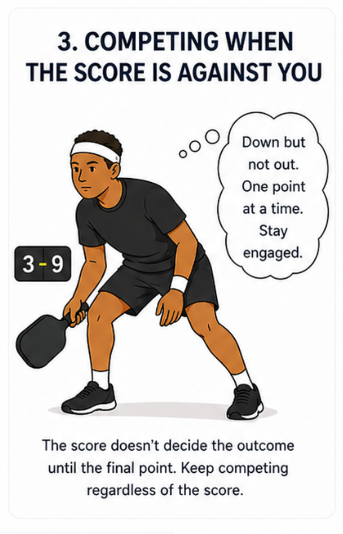 Competing When the Score Is Against You pickleball strategy diagram